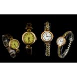 Ladies - 9ct Gold Cased Mechanical Wrist