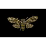 Antique Period Style Large 18ct Anodized Gold Bumble Bee Brooch,