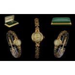 Rotary Maximus Ladies 1930's 21 Jewel Mechanical 9ct Gold Wrist Watch,
