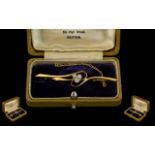 Antique Period 18ct Gold Diamond Set Bro