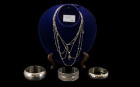 A Good Collection of Solid Silver Jewell