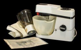 Vintage Kenwood Chef Mixer & Blender/Liquidiser with attachments and protective cover.