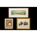 Collection of Three Paintings to include a limited edition Lowry Print 3rd copy of 8,