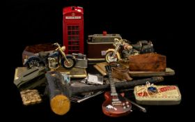 A Small Mixed Lot of Collectables to include an Irish shillelagh, die cast motorbikes,