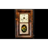 American Walnut Cased Drop Dial Wall Clock by Jerome & Co.