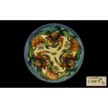 Walter Moorcroft Ltd and Numbered Edition Hand Painted Tube lined Cabinet Plate ' Tiger Lilies '