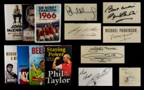 Sporting Interest - Collection of Signed Books to include Sir Bobby Charlton - 1966 World Cup Story;