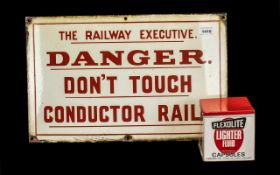 Railway Interest - Vintage Metal Railway Sign.