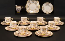 Tuscan Bone China Part Tea Set attractive and decorative collection, including 9 cups,