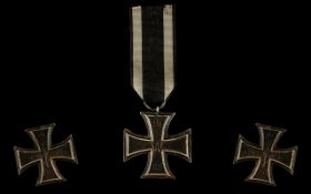 Military Interest - 1870 Prussian Iron Cross 2nd Class with ribbon.