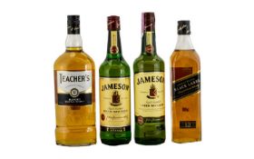 Drinkers Interest - Four Bottles of Whiskey comprising: Teacher's Highland Cream Blended Scotch