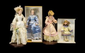 Two Boxed Danbury Mint Collector Doll Sets "Wedding Day Final Touches" & "Mothers Loving Touch"