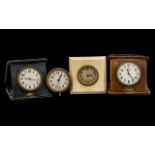 Four Travelling Clocks early 20thC.