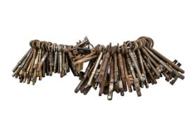 A Large Quantity of Victorian and 20thC Keys padlock, doors, cabinet keys etc.