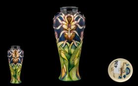 Moorcroft Ltd and Numbered Edition Collectors Only Contemporary Tubelined Tapered Vase ' Lizard