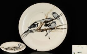 Moorcroft - Numbered Edition Contemporary Designed Tube lined Large Birds Bowl ' Dusk to Dawn '