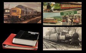 Railway Interest - Collection of Postcards & Transport Postcards housed in two albums includes