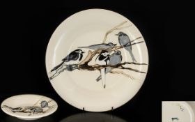 Moorcroft - Numbered Edition Contemporary Designed Tube lined Large Birds Bowl ' Dusk to Dawn '
