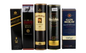Drinkers Interest - Collection of Boxed Bottles of Whiskey five in total,