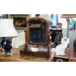 A Victorian Period Toilet/Dressing Table Mirror in mahogany with two small drawers to front,