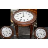 Circular Mahogany Coffee Table with Clock Face Top.