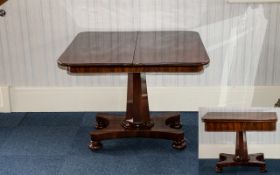 Victorian Mahogany Tilt Top Table on quatrefoil base and lift-over top with bobbin feet.