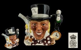 Staffordshire Hand Painted Tea Pot in the form of The Mad Hatter.