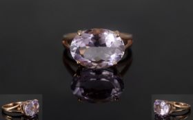 Rose de France Amethyst Solitaire Ring, 8.5cts of the gentle pink amethyst, known as Rose de