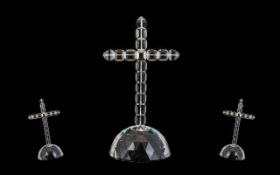 Swarovski - Silver Cut Crystal ' Cross of Light ' Design - Symbols of Lights Category Designed by