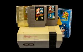Collection of Nintendo Entertainment console & Games including Super Mario Bros.