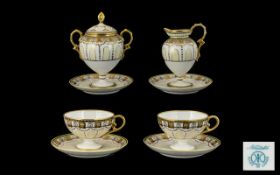 Noritake Early 20th Century Tea for Two Hand Painted and Highly Decorated Porcelain Part Tea-set ( 7