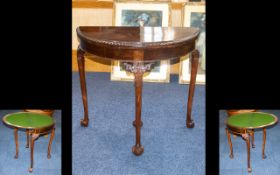 Mahogany Victorian Period Folding Hall/Card Table.