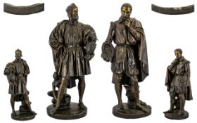 Jean - Jacques Feuchare French Sculpture. 1807 - 1852. A Fine Pair of Bronze Figures of Benventuo