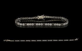 Silver tennis Bracelet. Silver tennis bracelet set with 39 sparkling C Z stones, a impressive