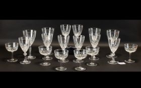 Drinkers Interest - Collection of Matching Crystal Glasses.