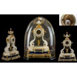 A French Late 19th Century LEP Japy & CIe Superb Quality Albaster and Gilt Bronze Mantel Clock,