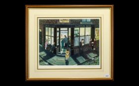 Tom Dodson 1910 - 1991 Artist Signed Ltd and Numbered Colour Print - Title ' Fish and Chips ' In