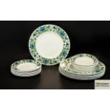 Midwinter Retro Part Dinner Set, Comprising 6 Dinner Plates - 10.5 Inches ( 26.