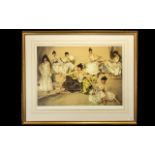 Sir Russell Flint Ltd and Numbered Edition Colour Lithograph Print of Large Proportions.