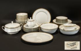 Noritake Contemporary Fine Bone China Dinner Service 'Windsor' Pattern 3782 comprising 8 Dinner,