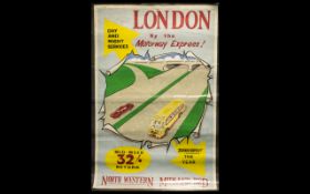 Original 1950s Travel Poster.