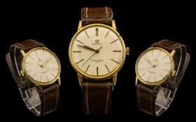 Omega Seamaster 600 Mechanical Wind Gold Tone Gents 1960's Wrist Watch.