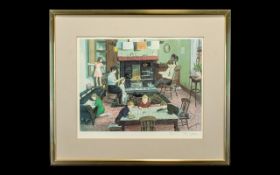 Tom Dodson 1910 - 1991 Artist Signed Ltd and Numbered Edition Colour Print - Title ' Evening at