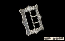 Victorian Silver Buckle. Hall Marked 19th century shoe buckle in lovely decoration and condition