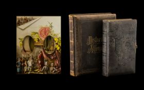 Victorian Photo Albums. 2 Victorian Photo albums, both in good condition, largest 12 inches by 9.5