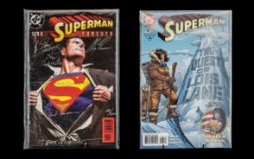 Superman Comics Ltd Edition and Signed by six writers and Artists. Titles 'Superman Forever' Dated