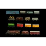 Railway Interest. Collection of railway carriages and engine, hornby dublo etc, some advertising