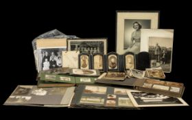 A Large Collection of Vintage Photographs from the 1920's to include a framed portrait by '