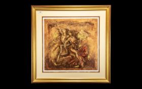 Signed Limited Edition Silkscreen Print by Joy Kirton-Smith entitled 'Rapture'. Gilt framed and