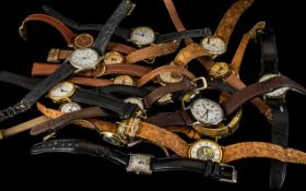 Collection of Ladies & Gentleman's Watches, 26 in total, to include: Timex Gent's leather strap